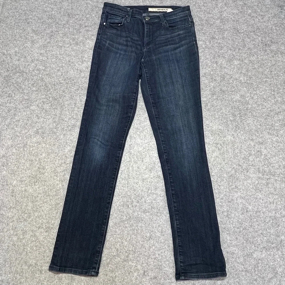 DKNY Jeans Dark Wash Straight Leg Stretch Denim Blue Jeans Womens Size‎ 4x30
